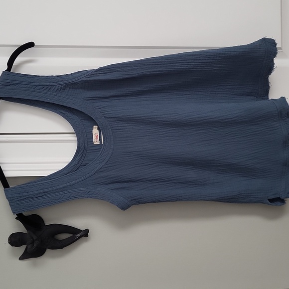 Faherty Tops - Faherty Dream Organic Cotton Scoop Tank - Stormy Seas - S